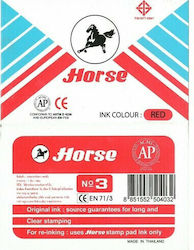 HORSE NO.3 Stempelkissen Stempel Rot