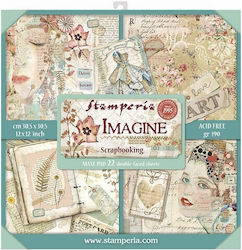 Stamperia Imagine Scrapbooking Beidseitig 22Stück SBBXL04