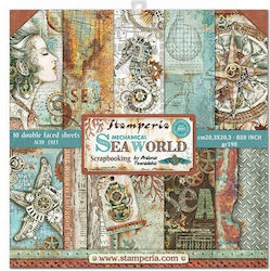 Stamperia Scrapbooking Beidseitig 10Stück 3x3cm...