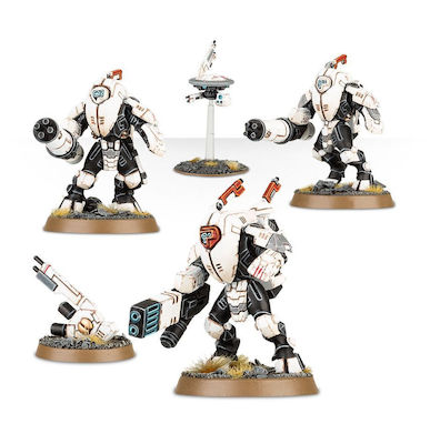 Games Workshop Warhammer T'au Empire Stealth Battlesuits Unbemalte Figuren