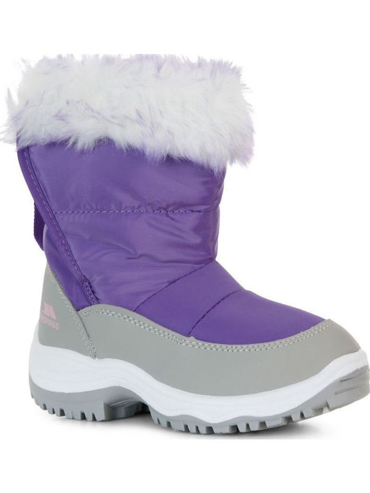 Arabella Kinder-Schneestiefeletten mit Klettverschluss Lila