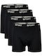 Onurel Herren Boxershorts Schwarz 4Packung