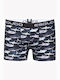 Esqudo Men's Boxer Blue with Patterns