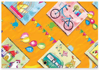 Wrapping Paper for Gift Orange 100x70x100cm.