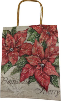 Paper Christmas Bag for Gift Multicolored 18x10x23cm.