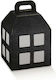 Giftland Papier Flaschenkoffer Schwarz 20x20x25cm.