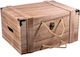 Giftland Holz Flaschenkoffer Beige 22x19x22cm.