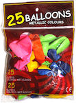 Set of 25 Balloons Latex Multicolour