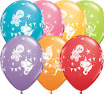 Set of 5 Balloons Latex Multicolour