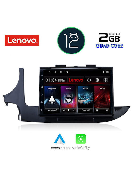 Lenovo Sistem Audio Auto pentru Opel Mokka 2016-2021 (Bluetooth/USB/AUX/WiFi/GPS/Apple-Carplay) cu Ecran Tactil 9"