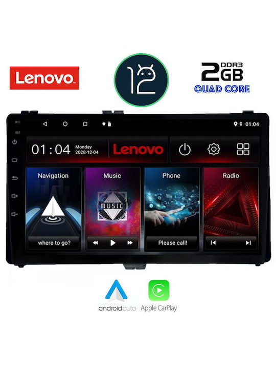 Lenovo Sistem Audio Auto pentru Toyota Auris / Corolla 2017-2019 (Bluetooth/USB/AUX/WiFi/GPS/Apple-Carplay) cu Ecran Tactil 9"