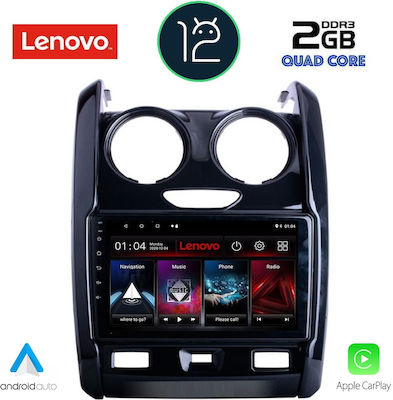 Lenovo Sistem Audio Auto pentru Dacia Duster 2012-2019 (Bluetooth/USB/AUX/WiFi/GPS/Apple-Carplay) cu Ecran Tactil 9"