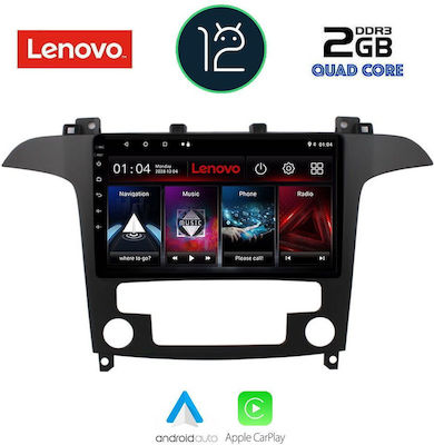 Lenovo Sistem Audio Auto pentru Ford S-Max 2006-2014 cu Clima (Bluetooth/USB/AUX/WiFi/GPS/Apple-Carplay) cu Ecran Tactil 9"