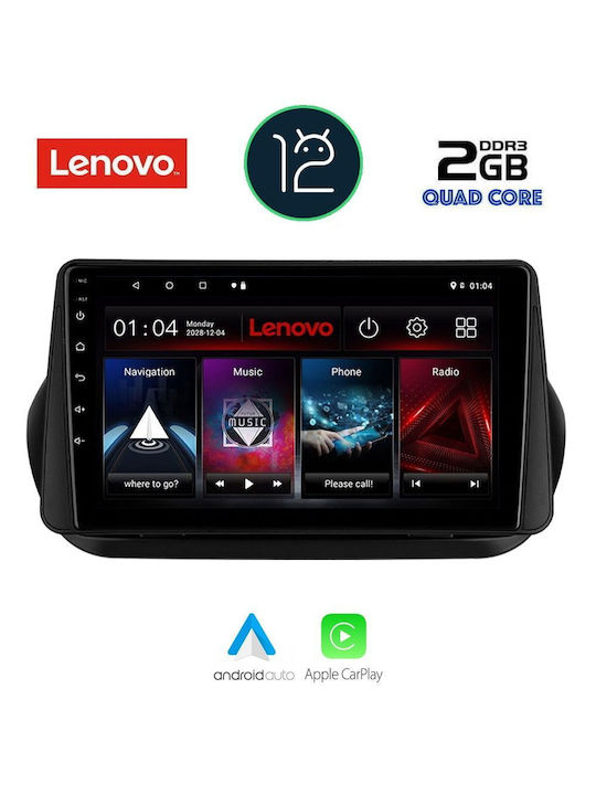 Lenovo Car-Audiosystem für Peugeot Partner / Bipper Fiat Fiorino / Qubo Citroen Nemo / Berlingo 2008-2018 (Bluetooth/USB/AUX/WiFi/GPS/Apple-Carplay) mit Touchscreen 9"