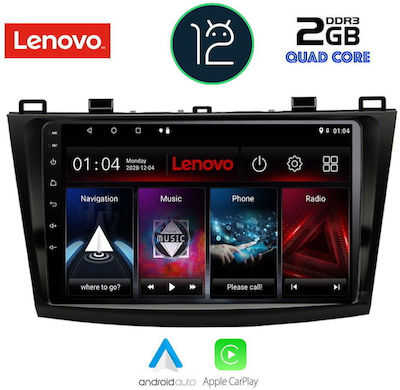 Lenovo Car-Audiosystem für Mazda 3 2009-2014 (Bluetooth/USB/AUX/WiFi/GPS/Apple-Carplay) mit Touchscreen 9"
