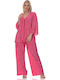 Women's Fuchsia Set with Pants in Loose Fit