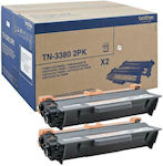 Brother TN-3380 Multipachet Toner Kit tambur imprimantă laser Negru 2buc (TN-3380TWIN)