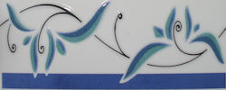 0062Β Listelo Wand Innenbereich Keramik Glänzende Oberfläche 20x8cm Blau