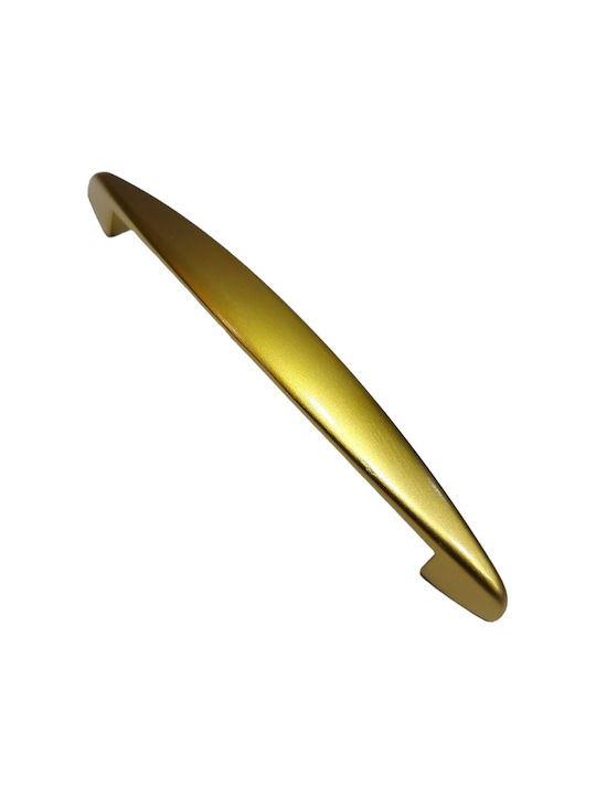 Italian furniture handle EUREKA 11728-160-BRZ1 color: GOLD-MAT Dimension 16,0cm