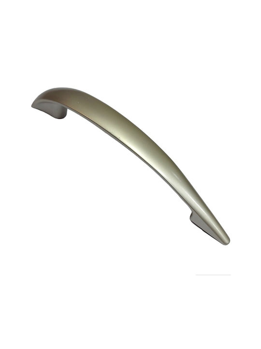 Italian furniture handle EUREKA 11729-128-POR plastic NIKEEL-MAT Dimension 12,8cm