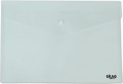 Skag Folder Transparent with Button for Paper A4