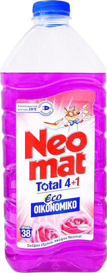 Neomat Eco Gel Υγρό Απορρυπαντικό Ρούχων με Άρωμα Άγριο Τριαντάφυλλο (38 Μεζούρες)