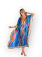 Women's caftan 655 rima pink-turquoise