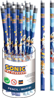 Gim Sonic Creion cu Radieră Albastru (desene și modele diverse)