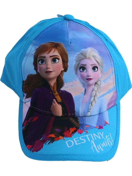 Disney Παιδικό Καπέλο Jockey Υφασμάτινο Frozen Γαλάζιο