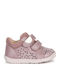 B MACCHIA Anatomical Leather Kids Boots with Velcro Pink