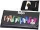 Monte The Beatles Lederne Tabaktasche in Schwarz mit Verschluss 16x8.5cm
