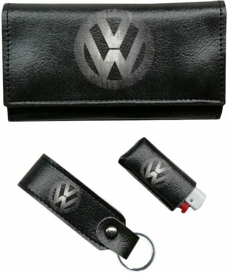 Dino Rossi Tobacco Pouch With Magnetic Clasp 16x9cm Black