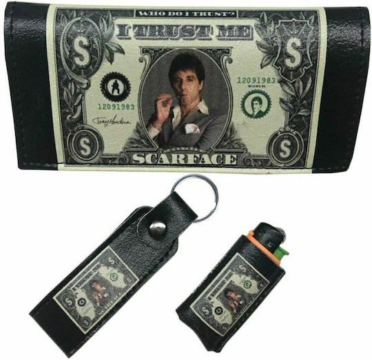Dino Rossi Tobacco Pouch With Magnetic Clasp 16x9cm Black