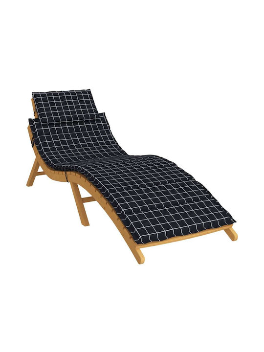 vidaXL Sun Lounger Cushion Black 186x58cm.