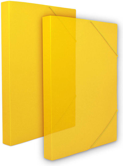 Salko Paper Пластмаса Кутия за файлове с ластик 35x25см. Жълт 1бр