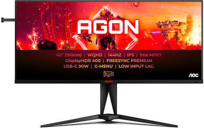 AOC Agon 5 AG405UXC Ultrawide IPS HDR Monitor de jocuri 40" QHD 3440x1440 144Hz cu Timp de Răspuns 4ms GTG