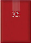 Θεοφύλακτος Ημερήσια Ατζέντα 2024 Sidney Κόκκινο 14.5x20.5cm