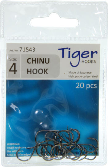 Unigreen Chinu Hook Black Nickeled Αγκίστρι Ψαρέματος Σετ 20τμχ No3