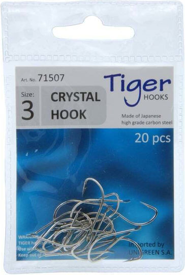Unigreen Crystal Hook Nickeled Αγκίστρι Ψαρέματος Σετ 20τμχ No9
