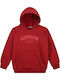 Fleece Kinder-Sweatshirt mit Kapuze und Taschen Rot