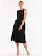 BelleFille Midi Dress for Wedding / Baptism Black