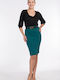 BelleFille Midi Skirt in Green color