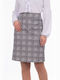 BelleFille Midi Skirt Checked in Gray color