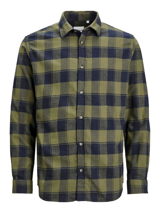 Jack & Jones Дълъг ръкав Фланелен Риза Каре Гор...