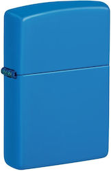 Zippo Regular Lighter Flame Sky Blue Matte
