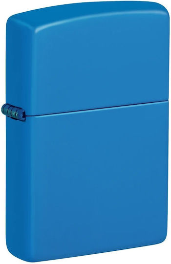 Zippo Regular Lighter Flame Sky Blue Matte