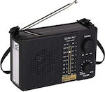 617118 Retro Portable Radio Solar with Bluetooth and USB