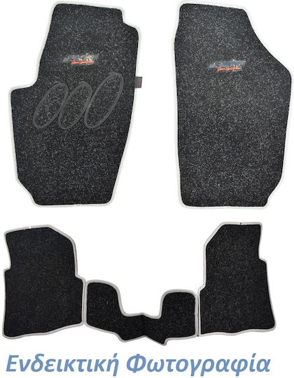 Simoni Racing Satz Vorder- und Hintermatten 4Stück aus Teppichboden für Nissan Almera 1998 Gray