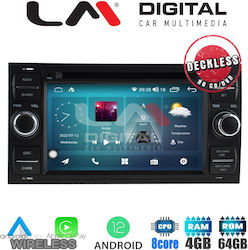 LM Digital Sistem Audio Auto pentru Ford C-Max / Fiesta / Concentrare / Fuziune / Kuga / S-Max / Tranzit / Turneo 2002-2012 (WiFi/GPS)