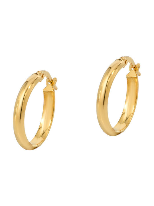 Tasoulis Jewellery Collection Earrings Hoops made of Silver Gold Plated